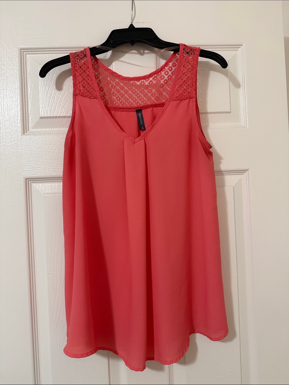 Massini Coral Lace Sleeveless Dressy Tank